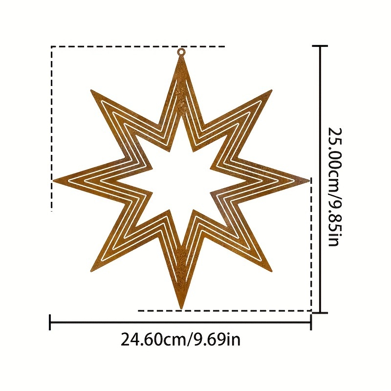 2D željezni umjetnički pentagram, rotirajući zvončić za vjetar, metalni dekor za dom, balkon i vrt
