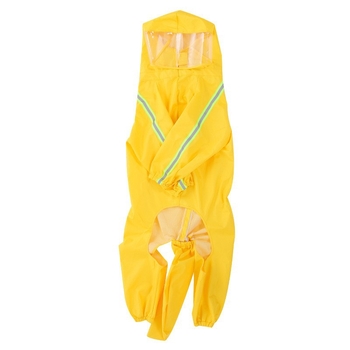 Vodootporna jakna za velike pse s kapuljačom, potpuno pokriveno tijelo, zaštita trbuha, četveronožni dizajn (Labrador / Zlatni retriever)