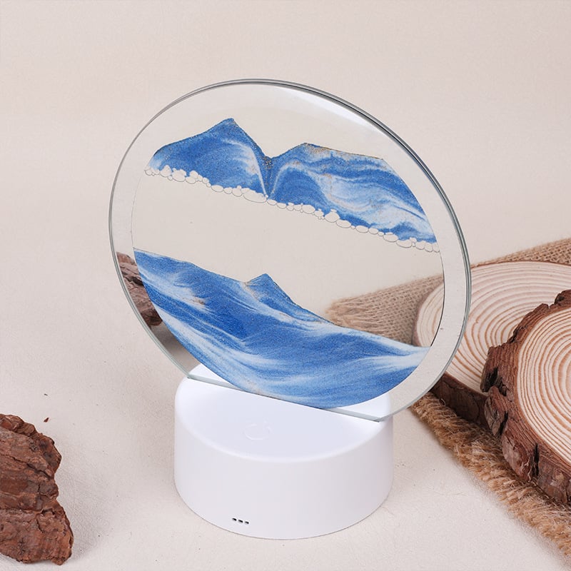 Лампа‑орнамент с течен пясък и пясъчна картина, 3D нощна светлина, настолна лампа за спалня, минималистичен модерен дизайн подарък