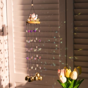 Kristalni zvončić za vjetar za Feng Shui i sreću – ukras za rođendan
