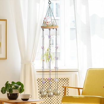 Kristalni zvončić za vjetar za Feng Shui i sreću – ukras za rođendan
