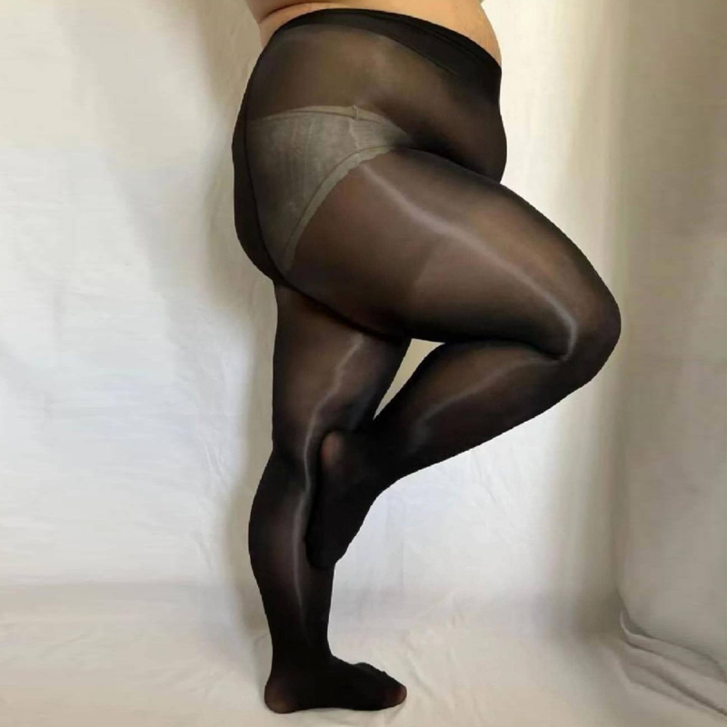 Plus-size čarape s uljem konja za žene, tanke, prozirne, produžuju noge, anti-trganje, maska uključena