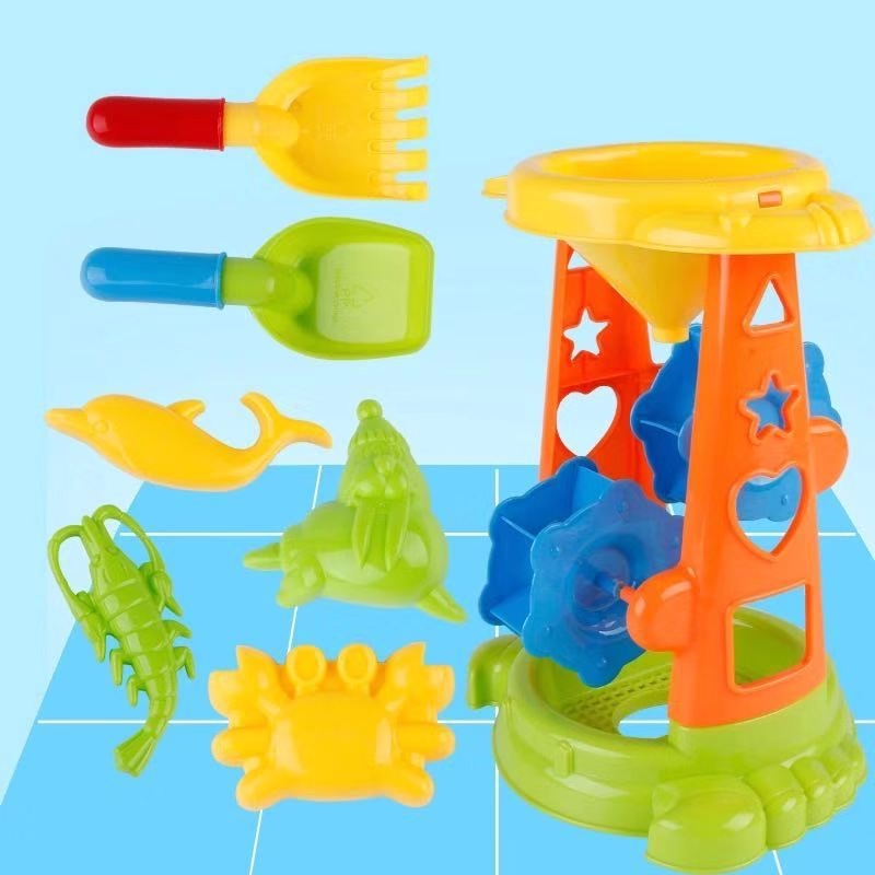 Dječji set igračaka za plažu s pješčanim satom – igranje u pijesku i vodi, za dječake i djevojčice