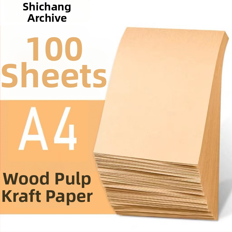 A4 kraft papier na tlač a viazanie, hrubý kresliaci papier 120 g/m², prázdny súbor kupónov, papier na umelecké obaly