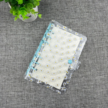 A6 binder s prozirnim PVC omotom, motiv tratinčice, inspiriran japanskim i korejskim stilom