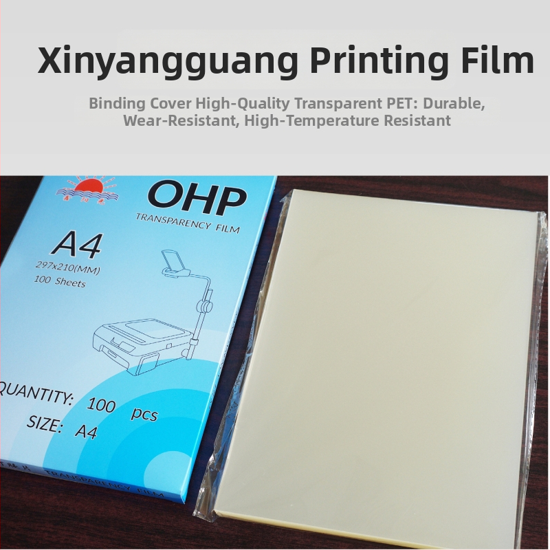 PET film na viazanie dokumentov, formát A4, PVC plastová fólia