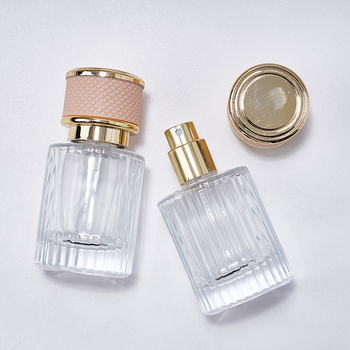 30 ml üveg parfümös flakon csavaros kupakkal és permetező fejjel