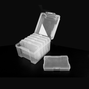Prozirna stolna kutija od plastike s pregradama za dokumente, čestitke i fotografije – 4x6 inča (18,5×21×14 cm), PP plast