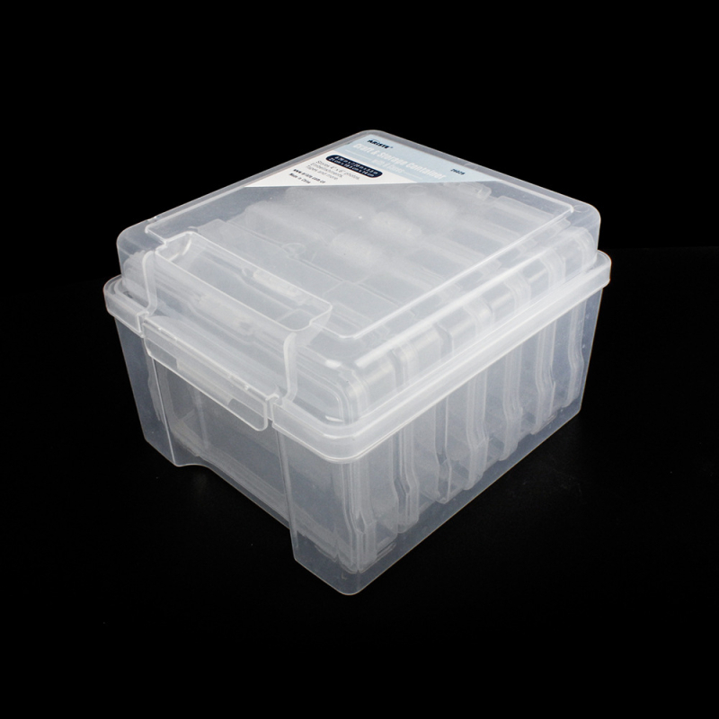 Prozirna stolna kutija od plastike s pregradama za dokumente, čestitke i fotografije – 4x6 inča (18,5×21×14 cm), PP plast