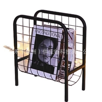 Stojeći kovani stalak za časopise i novine, skandinavski minimalistički stil za dnevni boravak