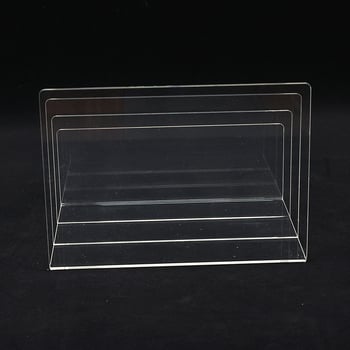 Prozirni akrilni stolni izložbeni stalak za dokumente i sitne predmete, proziran dizajn, moderni minimalistički stil, prilagodljiv