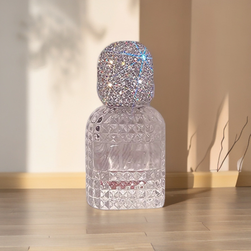 Gyémánttal díszített luxus illatszer-újratöltő palack, 30 ml, hordozható üveges permetező