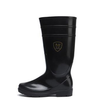 Lyle SC-9-99 Bocanci de ploaie înalte, negri, PVC, rezistente la acizi și alcalii, impermeabili, antiderapante, rezistente la uleiuri și substanțe chimice