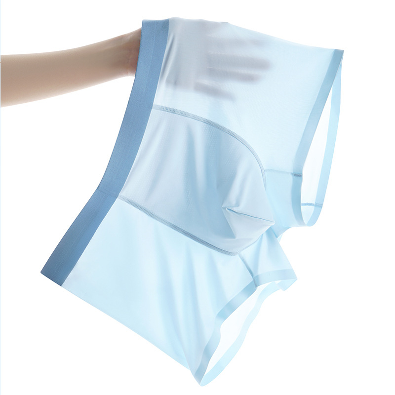 Bezšivne muške bokserice Ice Silk, antibakterijske, plus veličine, za ljeto