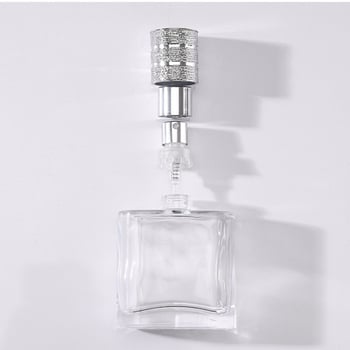 30 ml/50 ml magas minőségű négyszögletes parfüm-utántöltő üveg – hordozható, nagy kapacitású, üvegből készült permetező