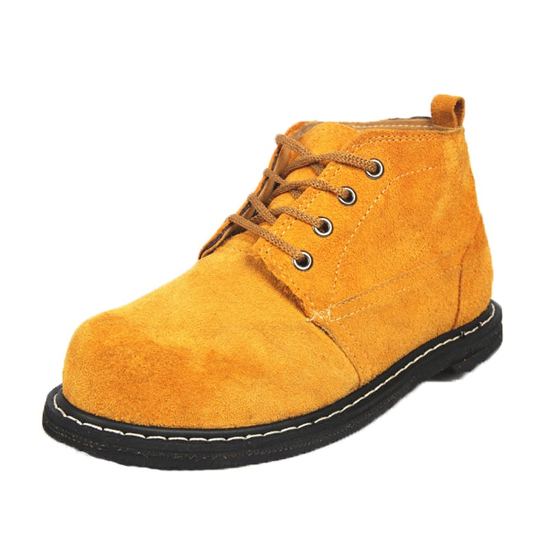 Pantofi de protecție pentru sudură, anti-stropire și rezistență la căldură, pentru bărbați, cu talpă galbenă, încălțăminte de lucru pentru toate anotimpurile