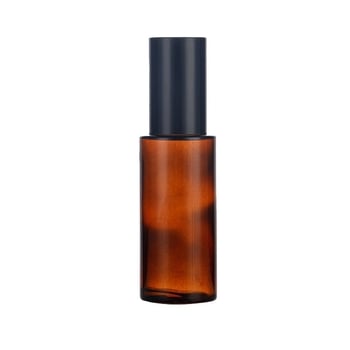 Barna bevonatú üveg pumpás lotionos flakon és kozmetikai spray-flakon – üres mintaüveg