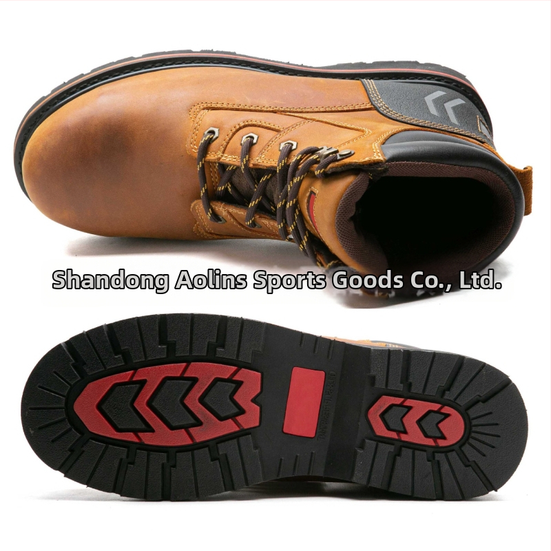 Goodyear šivane sigurnosne cipele s čeličnom prstom, zaštita od udara i proboja, čelična potplata, Crazy Horse koža, radne zaštitne čizme
