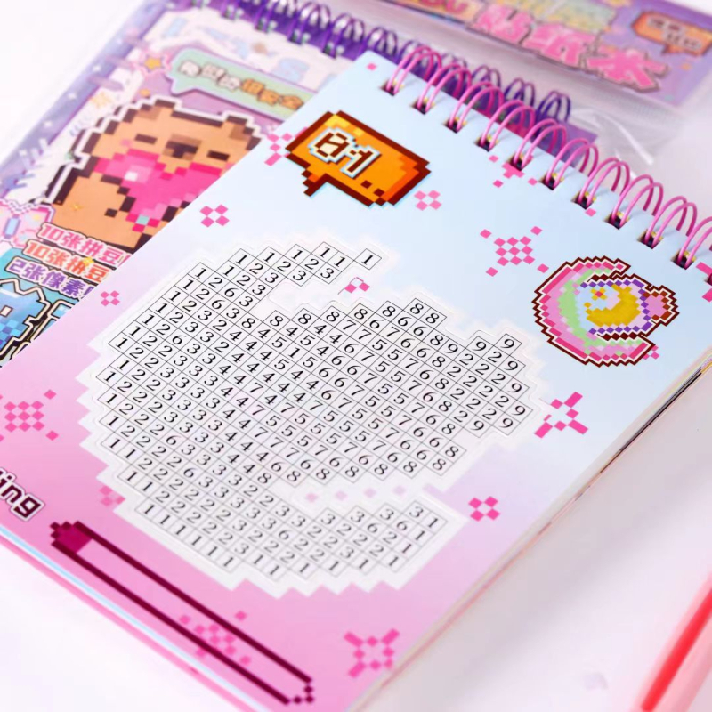 Novi set pixelnijih perlica za djecu – DIY crtani edukativni set s knjigom naljepnica.