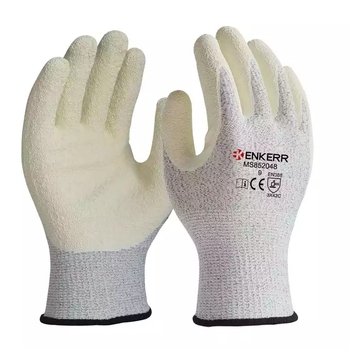 MS852048 Bijele latex rukavice otporne na rezanje i nabor