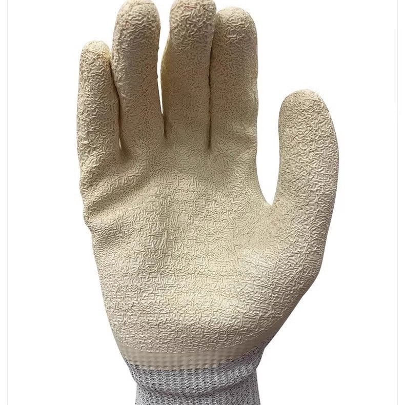 MS852048 Bijele latex rukavice otporne na rezanje i nabor