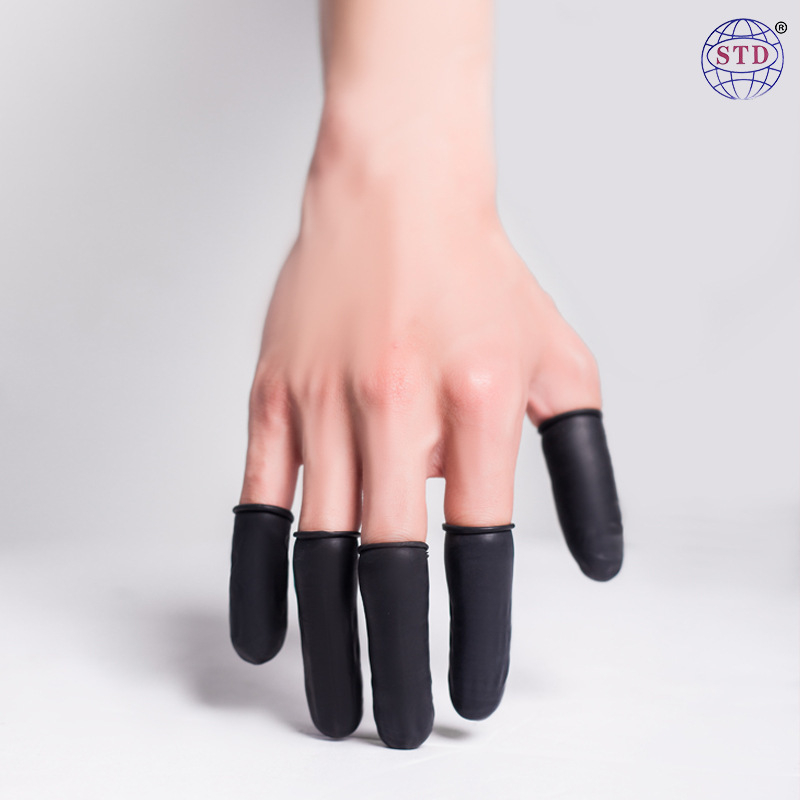 Αντιστατικά δακτυλικά κάλυμματα από latex, αντιολισθητικά και ανθεκτικά στη φθορά, για καθαρά δωμάτια ηλεκτρονικών ημιαγωγών, 500 g ανά συσκευασία