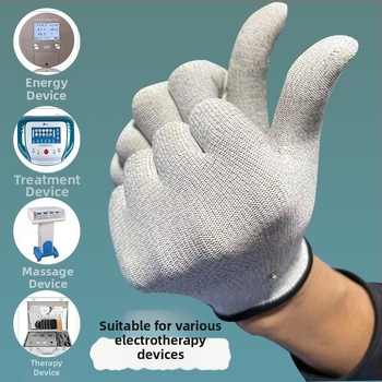 Mănușă antistatice din fibră de argint pentru masaj bioelectric și electroterapie
