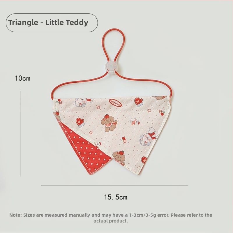 Nastaviteľný šnúrkový šál pre domáce zvieratá, dvojstranná psia bandana