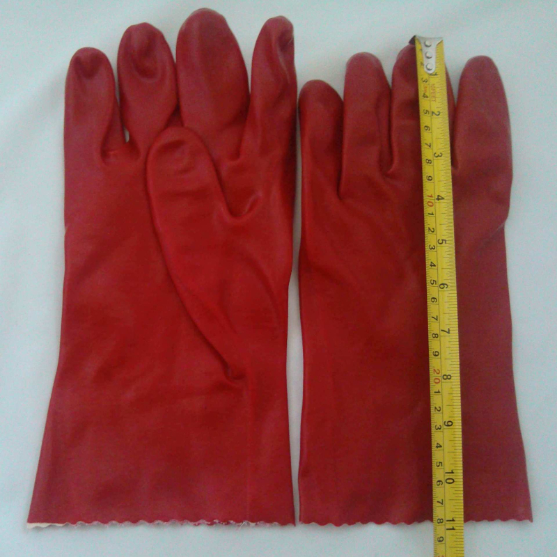 Crvene PVC rukavice, zaštitne radne rukavice, antistatične, veličina L