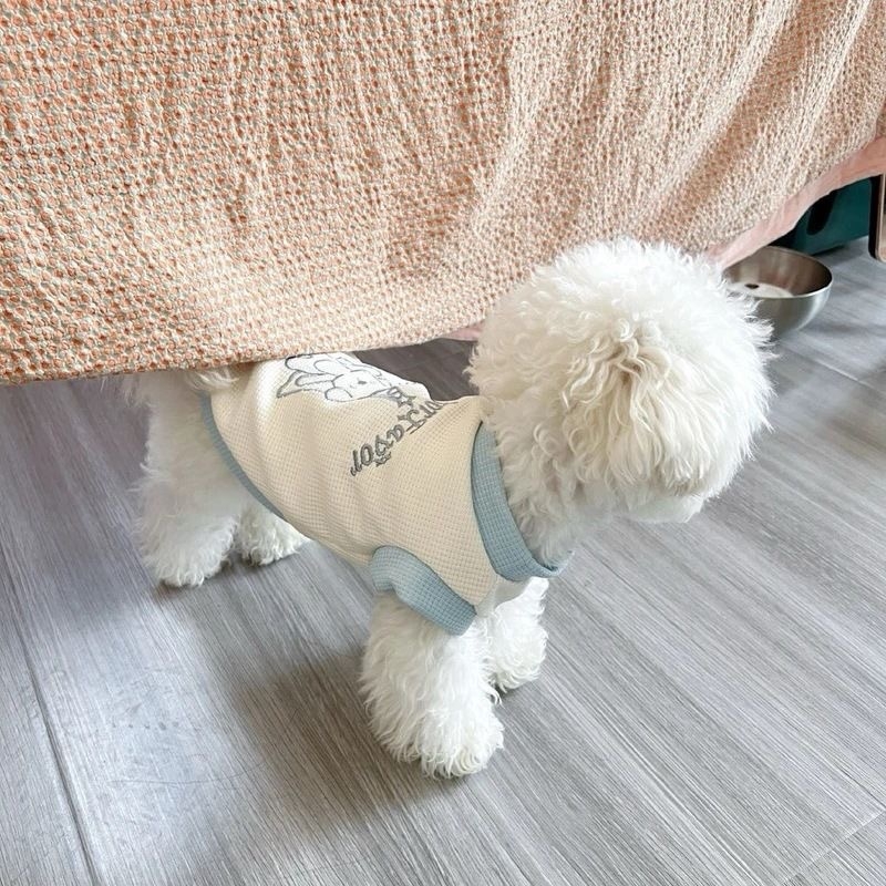 Ljetni prozračni prsluk od vaflaste tkanine za male pse – Toy Poodle, Pomeranian, Bichon Frise; protiv ispadanja dlake.