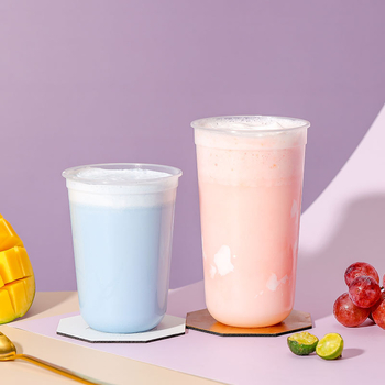 Jednokratna čaša za milk tea, 500 ml/700 ml, U-oblik, lagana PP plastična čaša