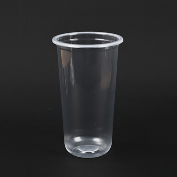 Jednokratna U-oblik čaša, prozirnog PP, prilagodljiva, kapacitet 360/500/700 ml, za mliječni čaj, sok i kavu, sa 95 mm slamkom