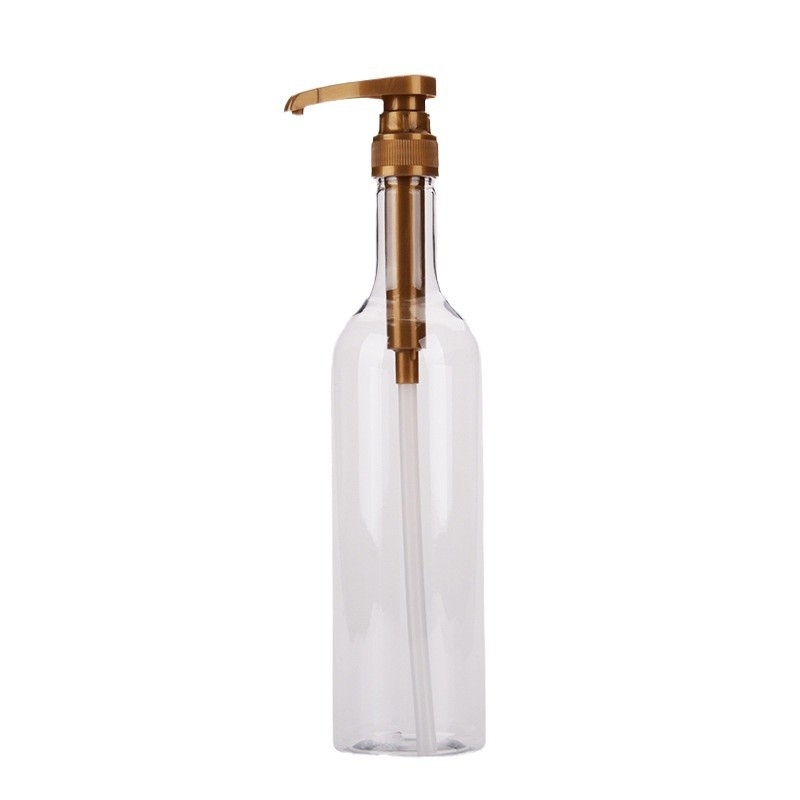 750 ml PET szirupos üveg arany pumpával tej- és kávés italokhoz