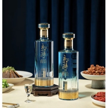 Prozirna staklena boca za alkohol, 500 ml, novi dizajn, premium boca