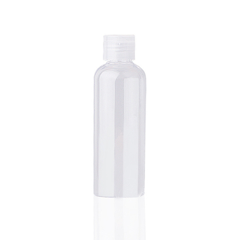 Átlátszó PET műanyag palack flip-top kupakkal, 10–100 ml, lotionhoz