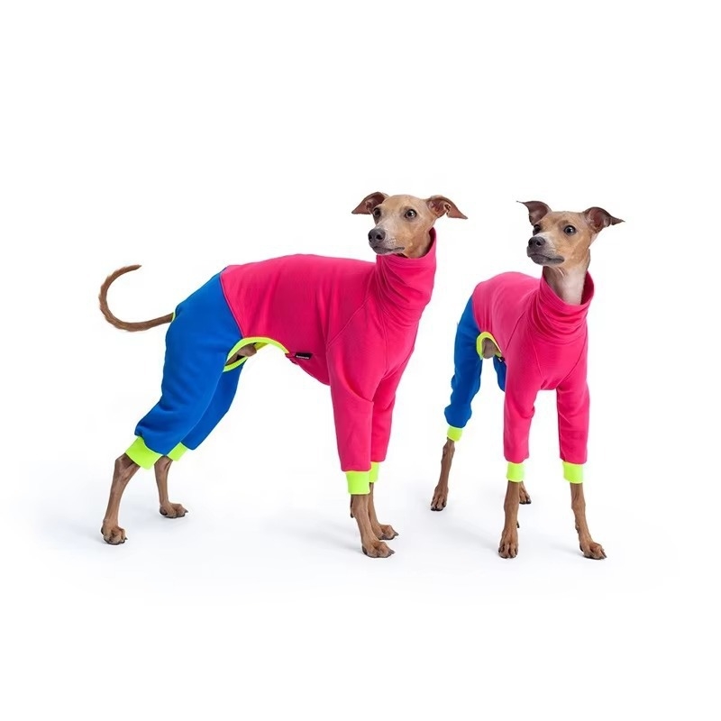 Whippet jakna za pse s flisom – topla, s visokim ovratnikom, mikroelastična