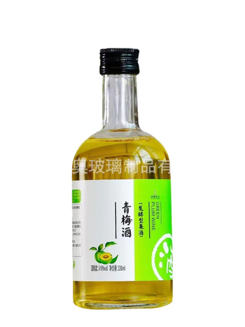 330 ml üvegből készült borosüveg, átlátszó testtel, sima nyakkal, gyümölcsborhoz, üres üveg