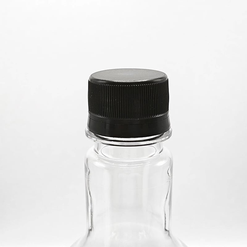 Élelmiszerbiztonságos, vastag, átlátszó PET-palack, 750 ml, kerek, üres borosüveg