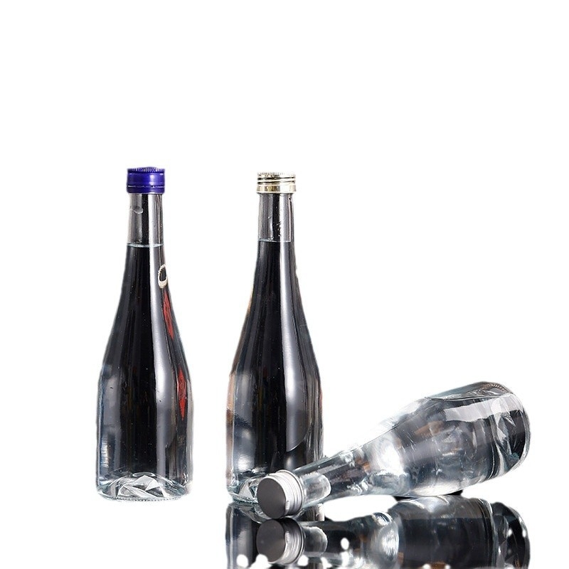 Prozirne staklene boce za alkohol, sok od breze, napitke, voćna vina i mineralnu vodu