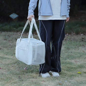 Prijenosna prozračna torba za male mačke i štene, od Oxford platna, otporna na ogrebotine, za vanjsku upotrebu, torba za rame, sklopiva crossbody torba