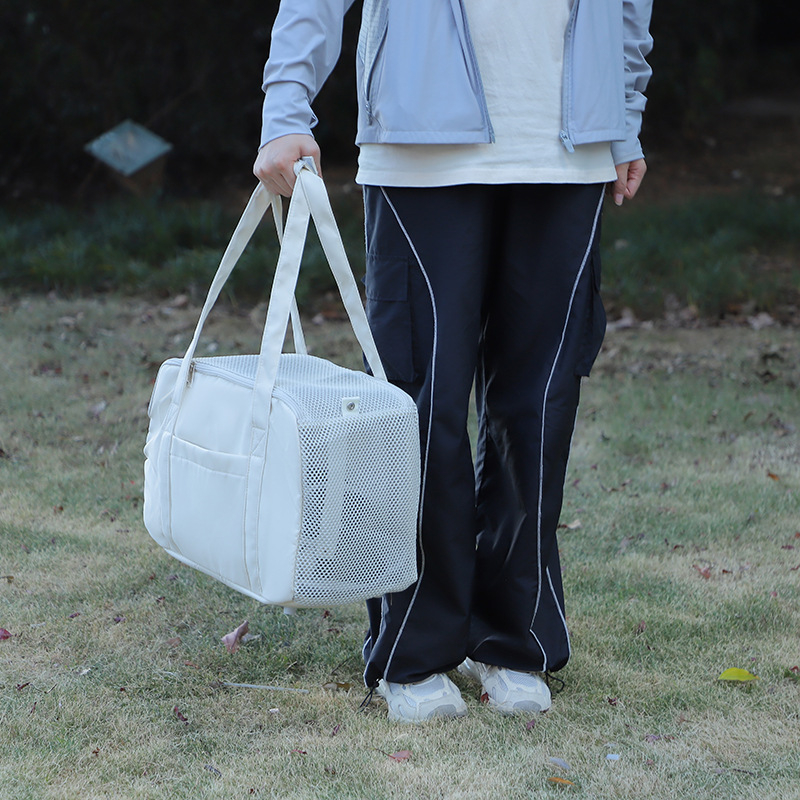 Prijenosna prozračna torba za male mačke i štene, od Oxford platna, otporna na ogrebotine, za vanjsku upotrebu, torba za rame, sklopiva crossbody torba