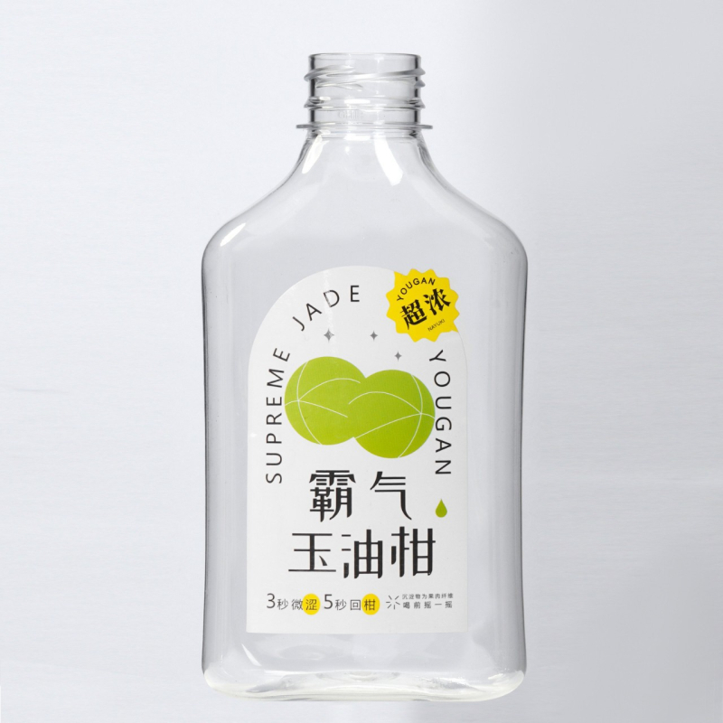 350 ml PET gyümölcslé üveg fehér műanyag kupakkal