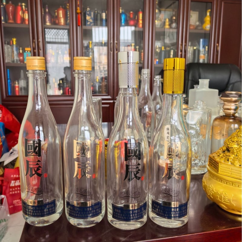 Стъклена бутилка за ликьор, прозрачна, 500 ml, опаковка 0,5 kg, за домашно бутилиране на ликьор