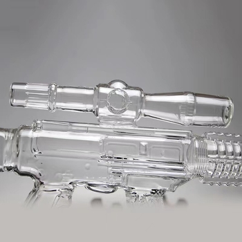 Decantor de whiskey în formă de pistol, sticlă borosilicată, 750 ml