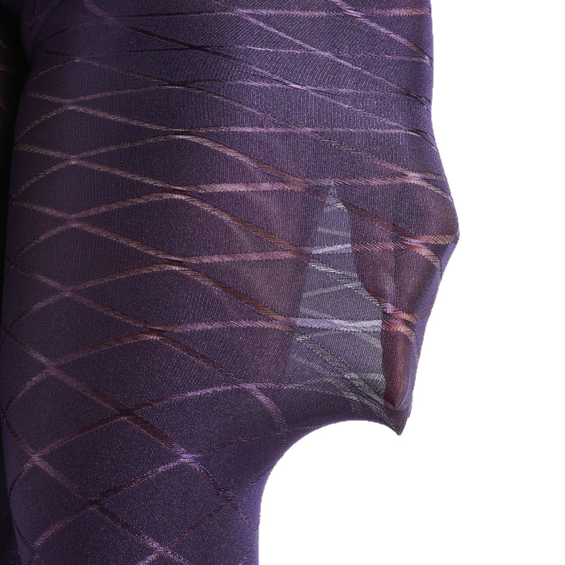 Najlon čarape s križnim jacquard uzorkom, sjajnog izgleda, srednje debljine, plus veličina