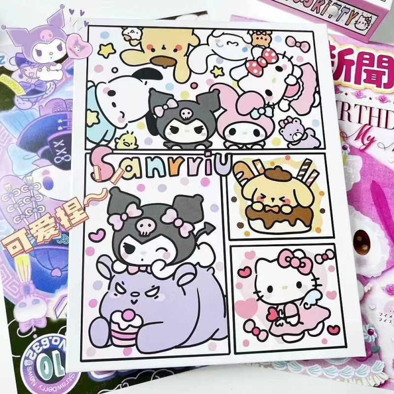 Sanrio obiteljski album za kartice, A5, s četiri mreže umetaka, elegantan tvrdi kućište, kompaktno skladištenje malih kartica