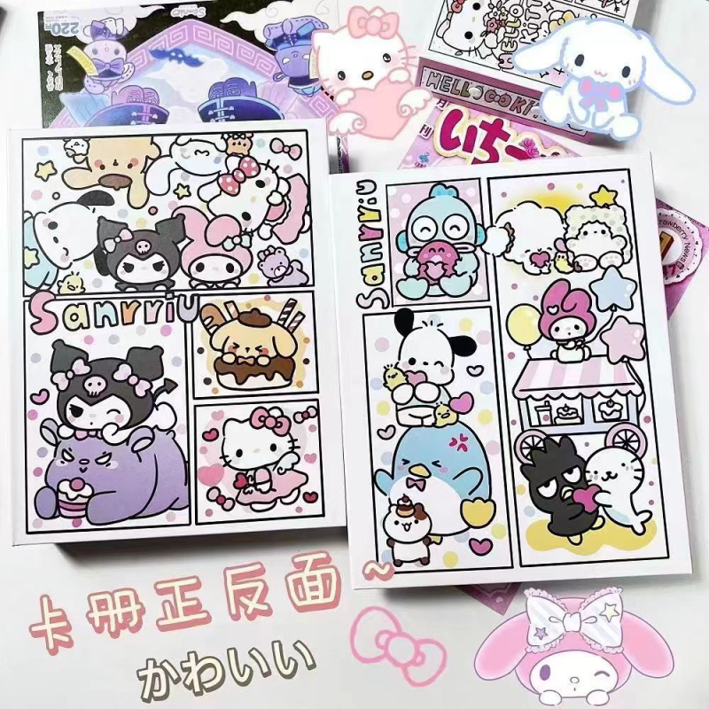 Sanrio obiteljski album za kartice, A5, s četiri mreže umetaka, elegantan tvrdi kućište, kompaktno skladištenje malih kartica