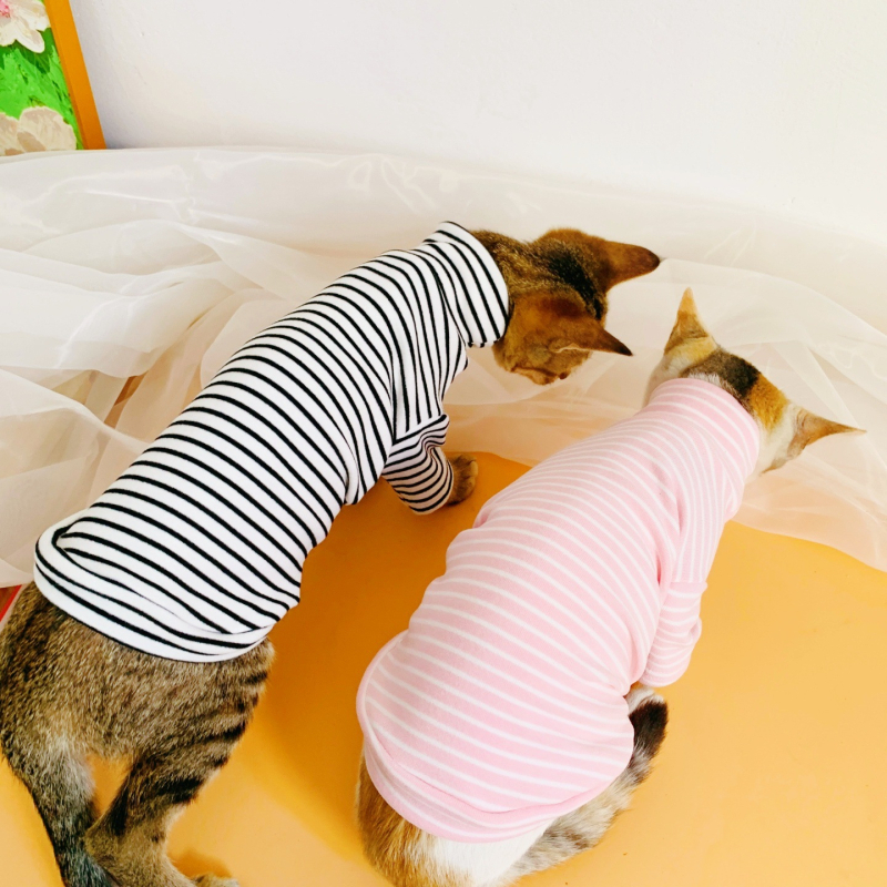28 komada odjeće za mačke Devon Rex, bezdlake mačke i farme mačke, prugasto termičko zimsko odijevanje za kućne ljubimce, topli osnovni sloj, visok ovratnik