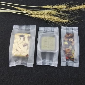 Vrećice za mooncake s akordeonskim rubom, prozirni mat završetak, strojno zatvaranje, prehrambena kvaliteta
