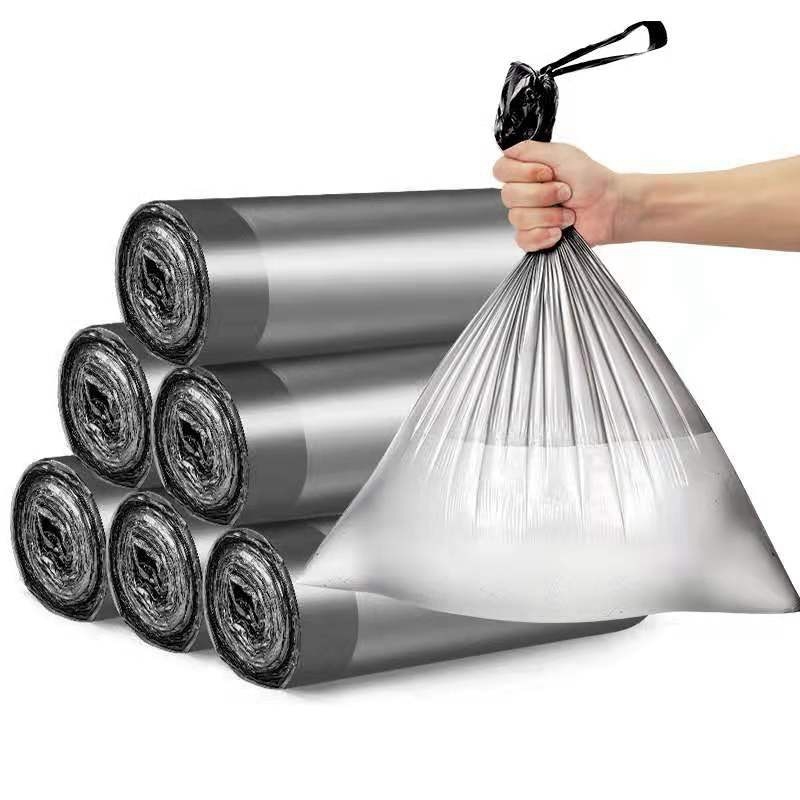 Sac de gunoi cu șnur, extra-large, îngroșat, cu mâner, din plastic